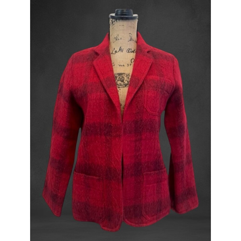 90's Liz Claiborne Cozy Chic Mohair & Wool Open Front Cardigan Sweater Size 6